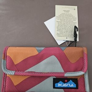 KAVU Pink and Orange Wave Clutch